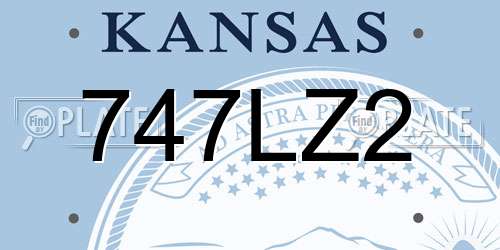 747LZ2 Kansas License Plate