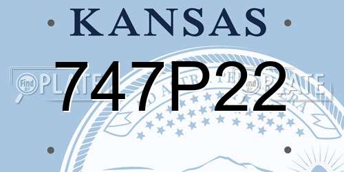 747P22 Kansas License Plate