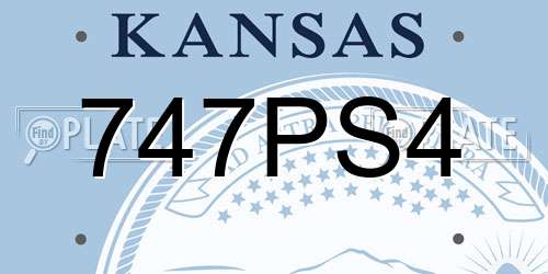 747PS4 Kansas License Plate