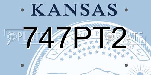 747PT2 Kansas License Plate