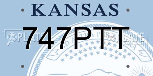 747PTT Kansas License Plate