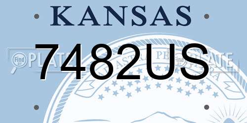 7482US Kansas License Plate