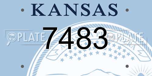 7483 Kansas License Plate