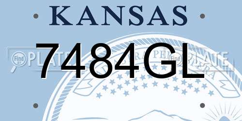 7484GL Kansas License Plate