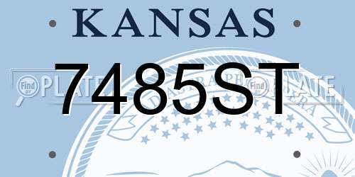 7485ST Kansas License Plate