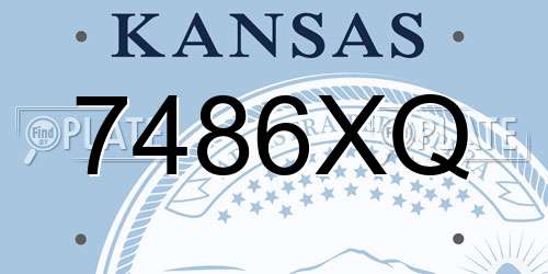 7486XQ Kansas License Plate