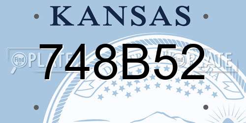 748B52 Kansas License Plate