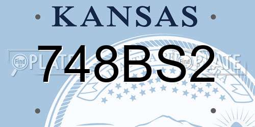 748BS2 Kansas License Plate