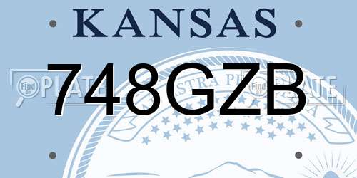 748GZB Kansas License Plate