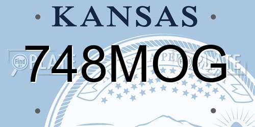 748MOG Kansas License Plate