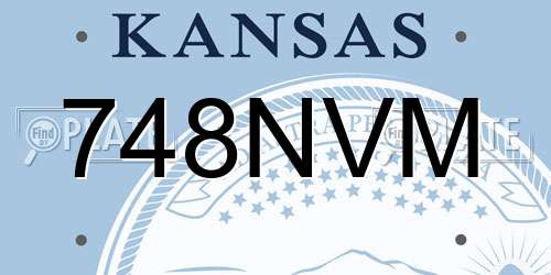748NVM Kansas License Plate