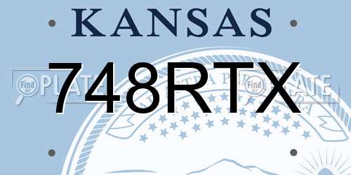 748RTX Kansas License Plate