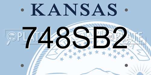 748SB2 Kansas License Plate