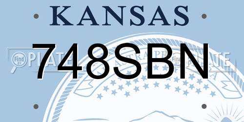 748SBN Kansas License Plate