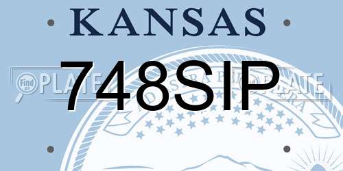 748SIP Kansas License Plate