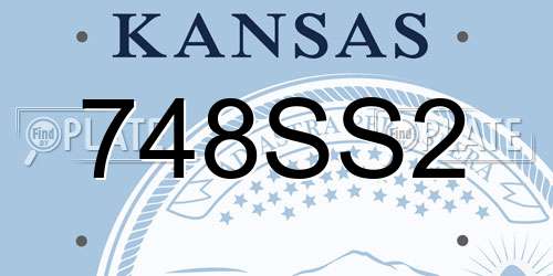 748SS2 Kansas License Plate