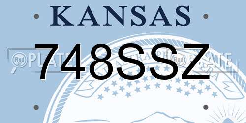 748SSZ Kansas License Plate