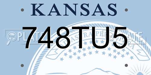 748TU5 Kansas License Plate