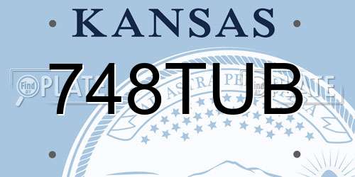 748TUB Kansas License Plate