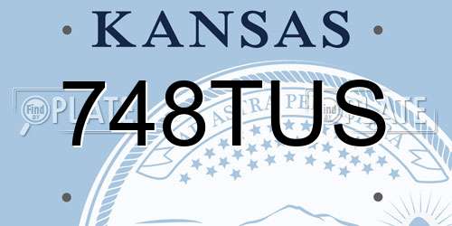 748TUS Kansas License Plate