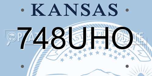748UHO Kansas License Plate