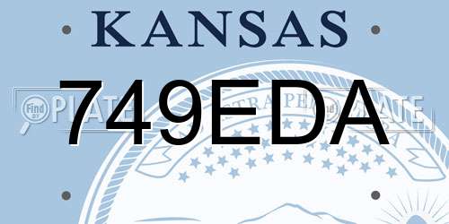 749EDA Kansas License Plate