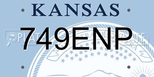 749ENP Kansas License Plate