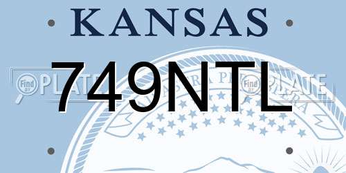 749NTL Kansas License Plate