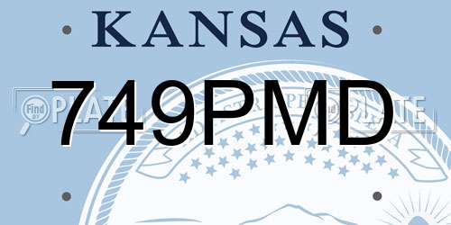 749PMD Kansas License Plate