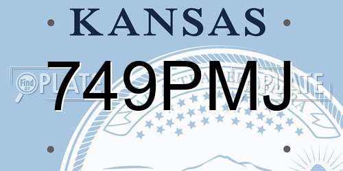 749PMJ Kansas License Plate