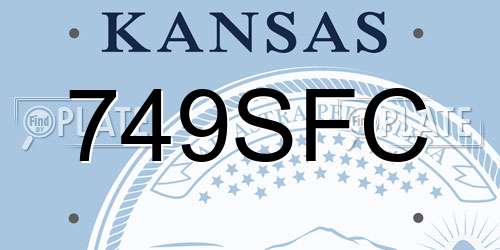 749SFC Kansas License Plate