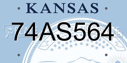 74AS564 Kansas License Plate