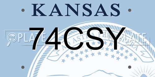 74CSY Kansas License Plate