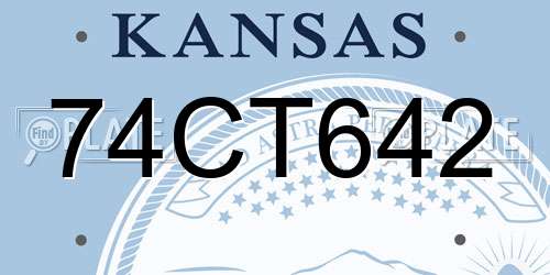 74CT642 Kansas License Plate