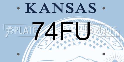 74FU Kansas License Plate