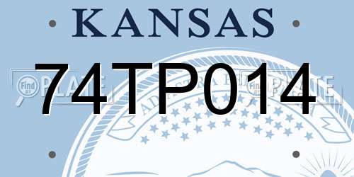74TP014 Kansas License Plate
