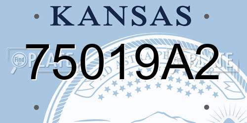 75019A2 Kansas License Plate