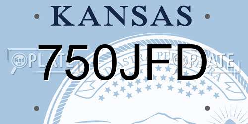 750JFD Kansas License Plate