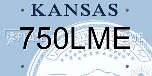 750LME Kansas License Plate