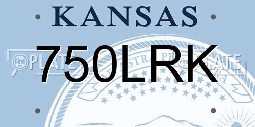 750LRK Kansas License Plate