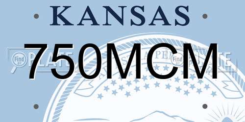 750MCM Kansas License Plate