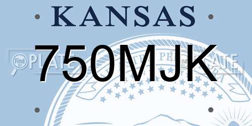 750MJK Kansas License Plate