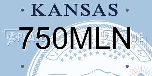 750MLN Kansas License Plate