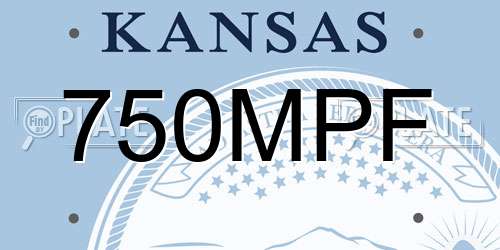 750MPF Kansas License Plate