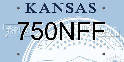 750NFF Kansas License Plate