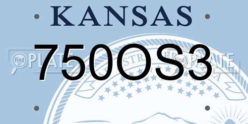750OS3 Kansas License Plate