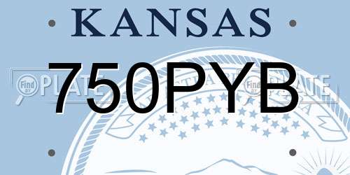 750PYB Kansas License Plate