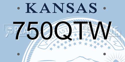 750QTW Kansas License Plate