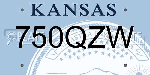 750QZW Kansas License Plate