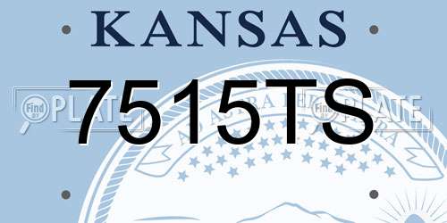 7515TS Kansas License Plate